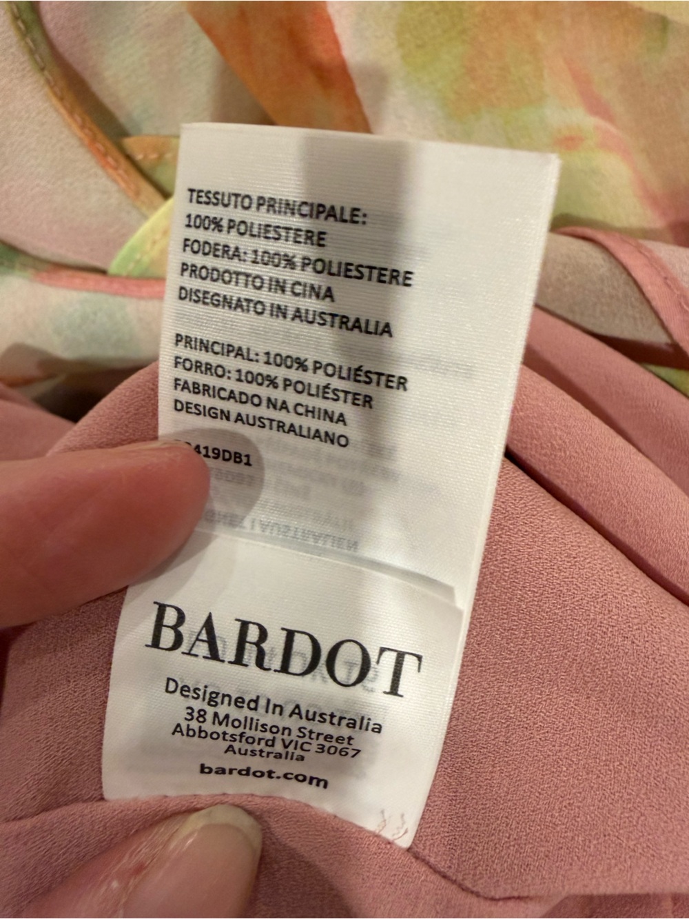 Bardot Pastel Floral Slip Maxi Dress with Ruffle Hem and Slit - Picture 9 of 16